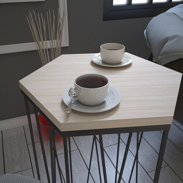 Hanah Home Side Table Oak Black Cetrus - Oak