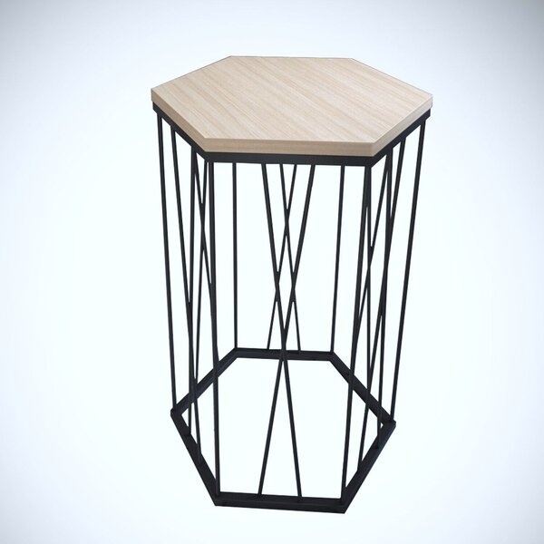 Hanah Home Side Table Oak Black Cetrus - Oak