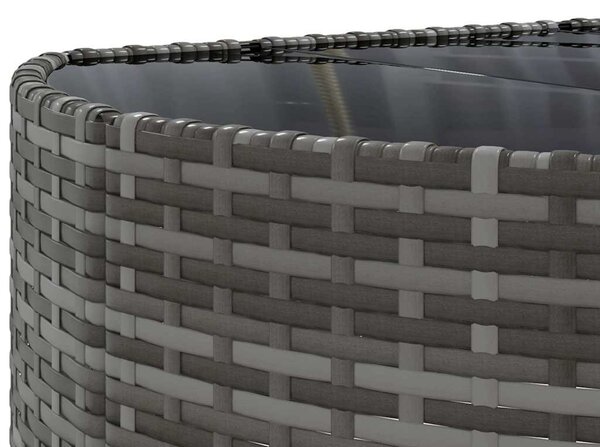 5 részes szürke polyrattan kerti ülőgarnitúra párnákkal