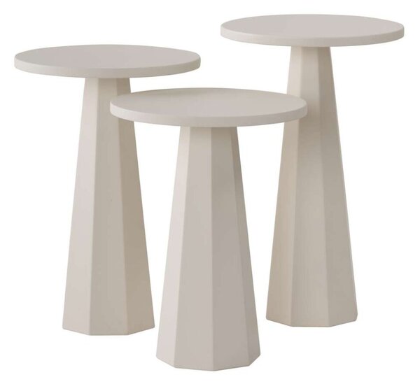 Hanah Home Side Table Set White Lilyum (57 + 52 + 47) - White