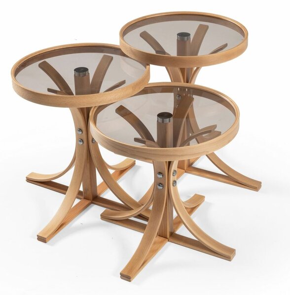 Hanah Home Fészekasztal (3 darabos) Oak Palm 3 - Tölgy