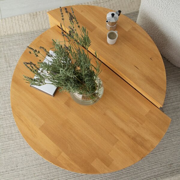 Hanah Home dohányzóasztal szett Oak Podium Wood - tölgy