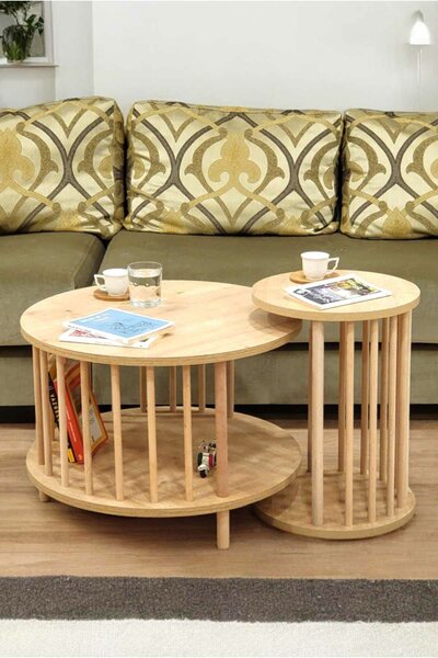 Hanah Home dohányzóasztal szett Sapphire Oak Peka-Set108 - Zafír tölgy