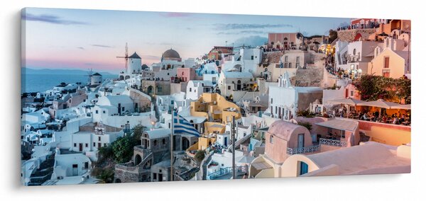 Kép - Alkonyat Santoriniban (120x50 cm)