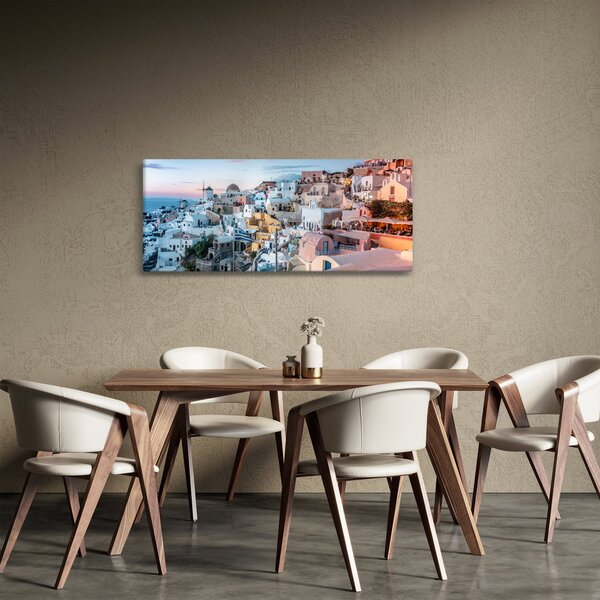 Kép - Alkonyat Santoriniban (120x50 cm)