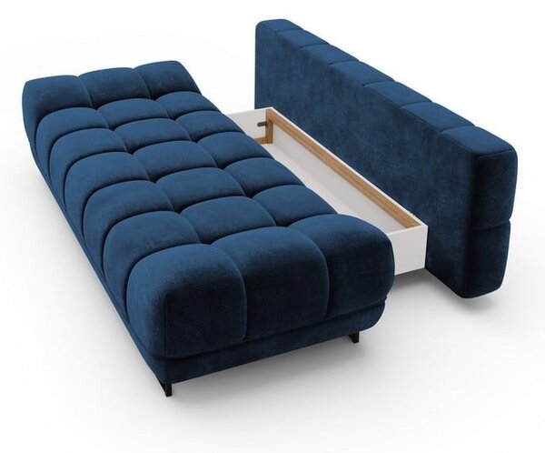 Cirrus királykék háromszemélyes kinyitható kanapé, bársony kárpittal - Windsor & Co Sofas