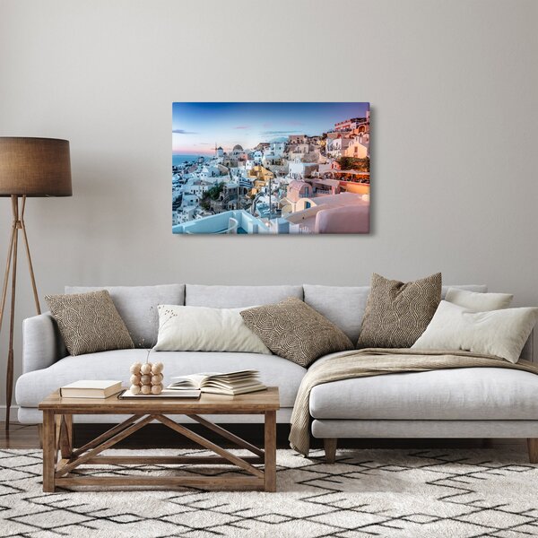 Kép - Alkonyat Santoriniban (90x60 cm)