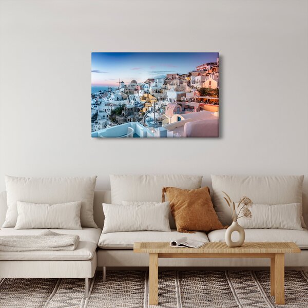 Kép - Alkonyat Santoriniban (90x60 cm)