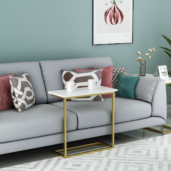 Hanah Home Narin Lerakóasztal, fehér, arany