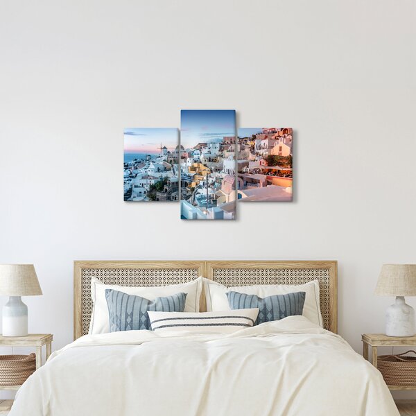 Kép - Alkonyat Santoriniban (90x60 cm)