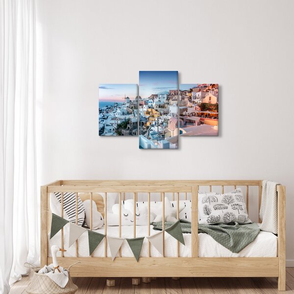 Kép - Alkonyat Santoriniban (90x60 cm)