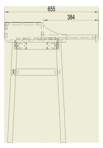 Szekreter típusú íróasztal tölgyfa dekorral 44x115 cm Carteret – Woodman
