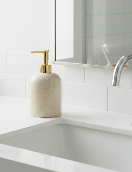 Aberto Design Soap Dispenser Beige Gold Etern - Beige, Gold