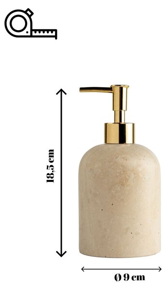 Aberto Design Soap Dispenser Beige Gold Etern - Beige, Gold