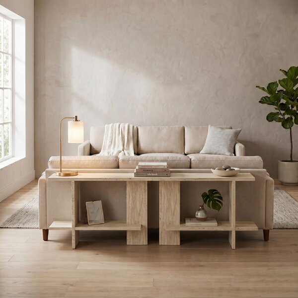 Hanah Home Side Table Travertine Essenziale - Travertine