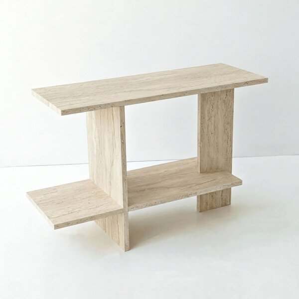 Hanah Home Side Table Travertine Essenziale - Travertine