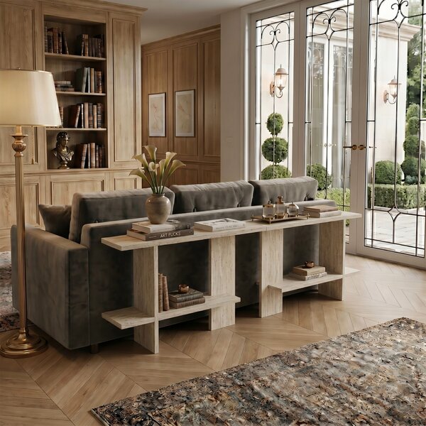 Hanah Home Side Table Travertine Essenziale - Travertine