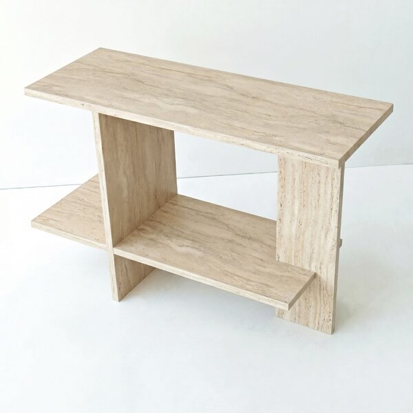 Hanah Home Side Table Travertine Essenziale - Travertine