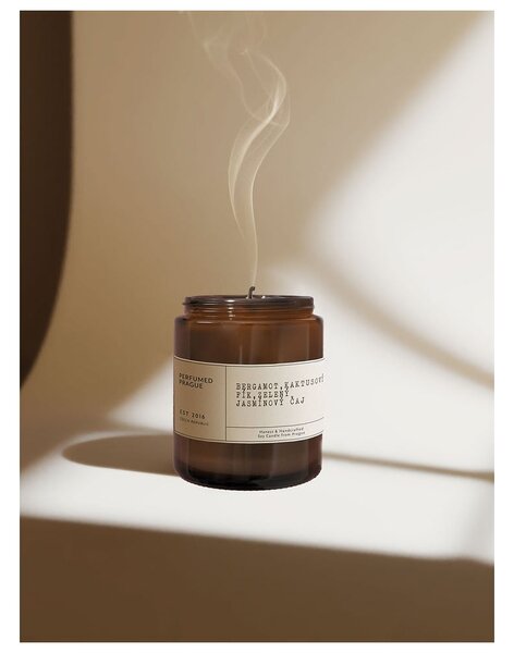 Illatos szójaviasz gyertya égési idő 40 ó #46 Bergamot, Jasmine, Opuncia – Perfumed Prague