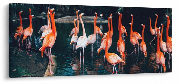 Flamingók csordája (120x50 cm)