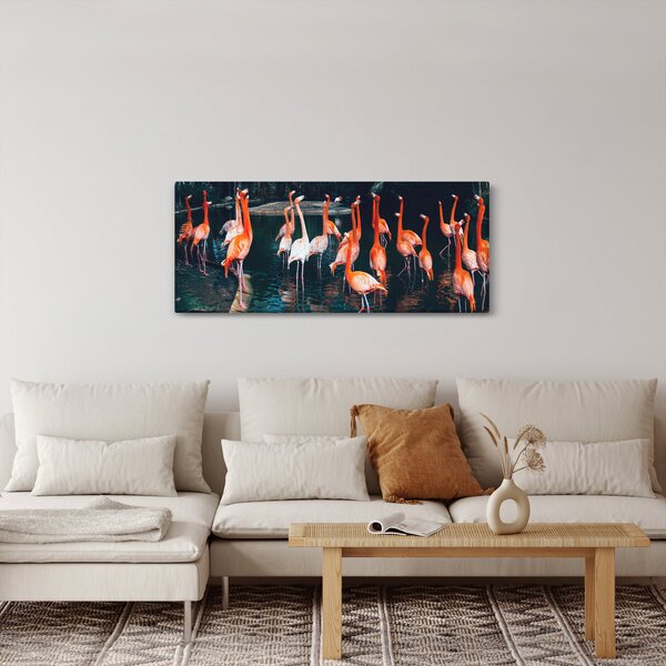 Flamingók csordája (120x50 cm)