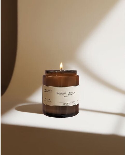 Illatos szójaviasz gyertya égési idő 40 ó #47 Tangerine, Neroli and Saffron – Perfumed Prague