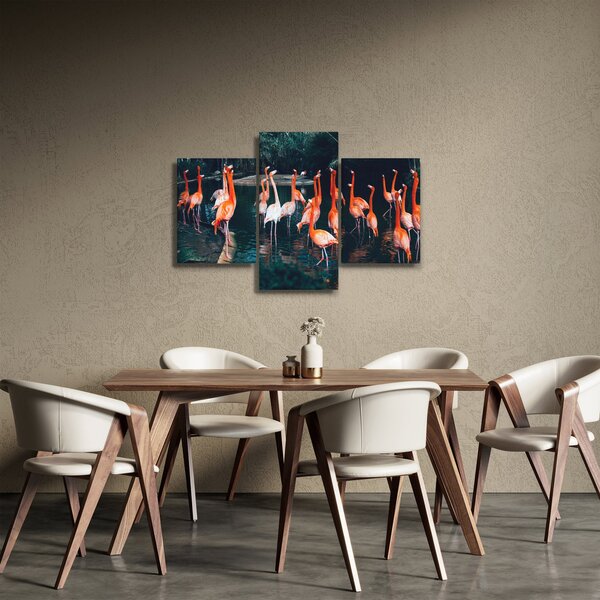 Flamingók csordája (90x60 cm)