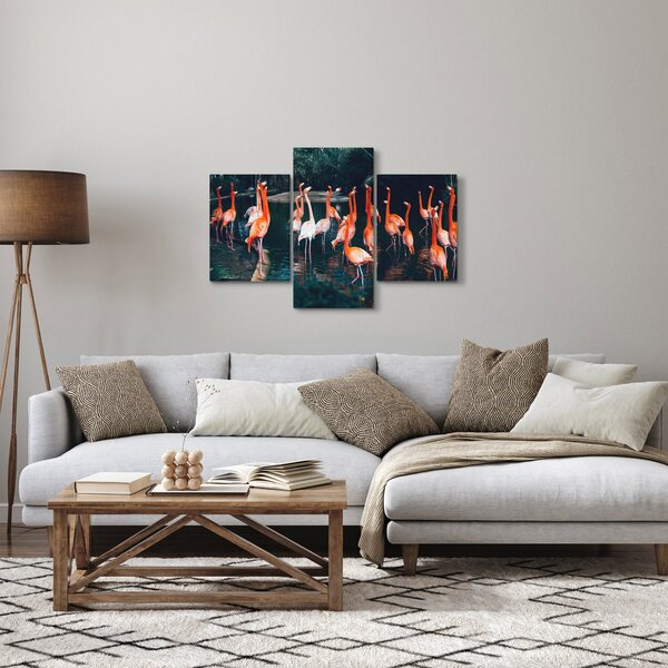 Flamingók csordája (90x60 cm)