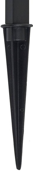 Lindby LED földi tüskés lámpa Capelo, fekete, fém, 77 cm, Fekete, Alumínium, Modern