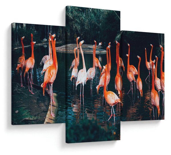 Flamingók csordája (90x60 cm)