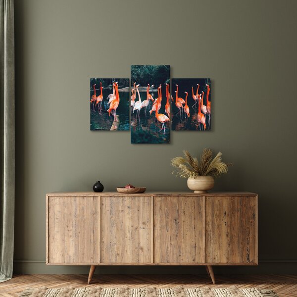 Flamingók csordája (90x60 cm)