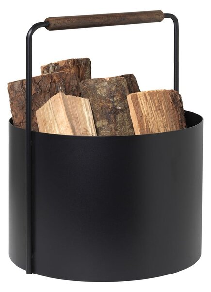 Fireplace fekete fém tűzifatartó kosár - Blomus