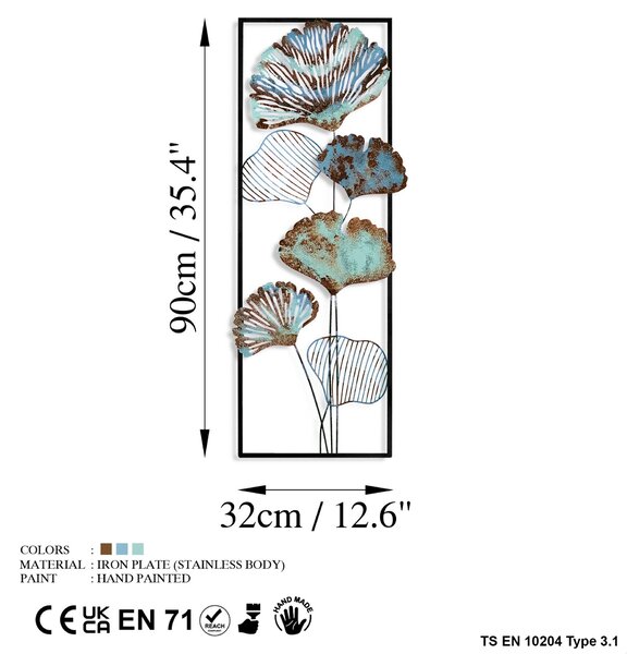 Wallity Dekoratív Fém Fali Kiegészítő Többszínű Fig 2