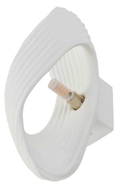Lindby fali lámpa Ornela, fehér, gipsz, magasság 29,5 cm, dimmelhető, Fehér / opál, Nappali / Étkező, Gipsz / agyag, Modern