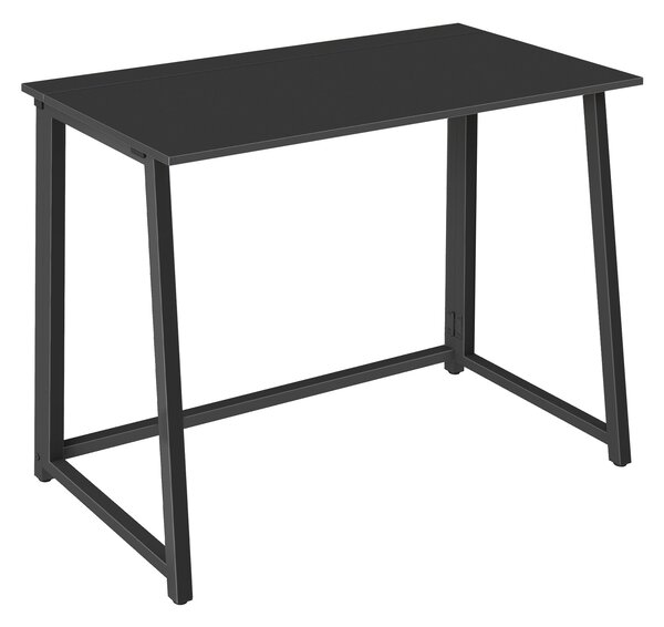 Dolgozószobai szett – összecsukható íróasztal ZARIMO 80×40 cm fekete + irodai szék AVOLA VELVET szürke