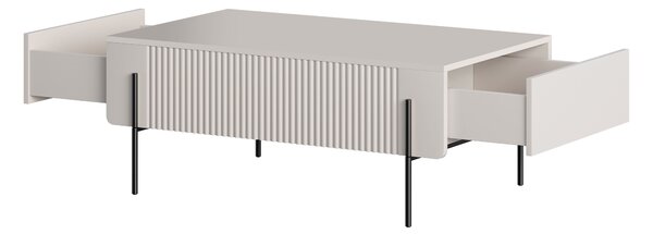 Malmi dohányzóasztal 100 cm fiókos - kasmír / fekete lábak
