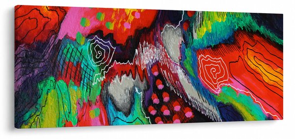 Absztrakt kép - színek (120x50 cm)