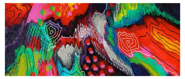 Absztrakt kép - színek (120x50 cm)