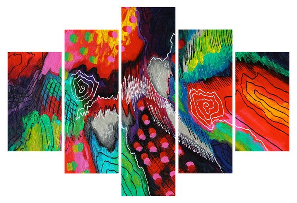 Absztrakt kép - színek (150x105 cm)
