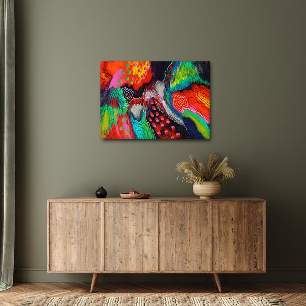 Absztrakt kép - színek (70x50 cm)