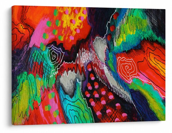 Absztrakt kép - színek (70x50 cm)