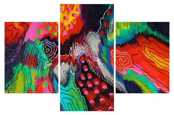 Absztrakt kép - színek (90x60 cm)