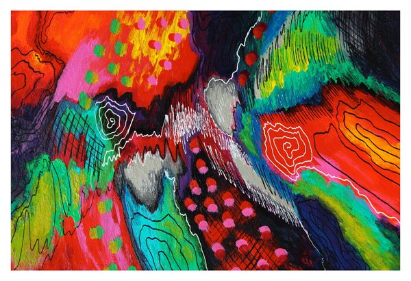 Absztrakt kép - színek (90x60 cm)
