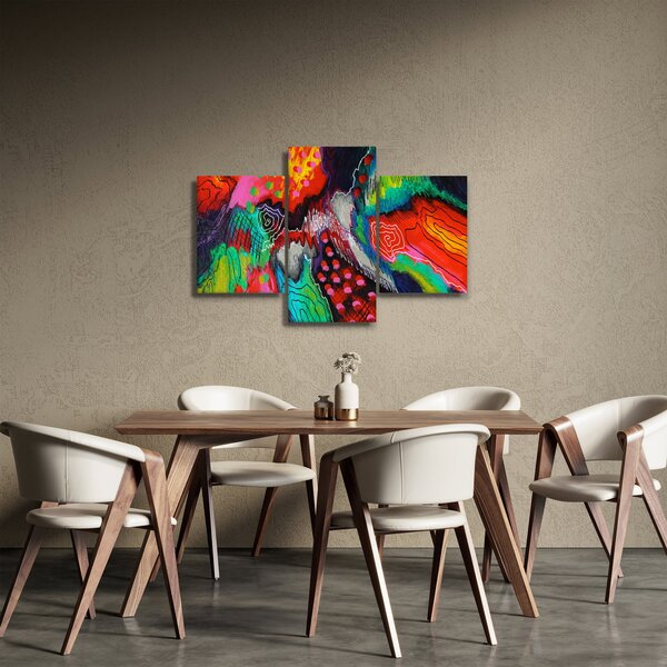 Absztrakt kép - színek (90x60 cm)