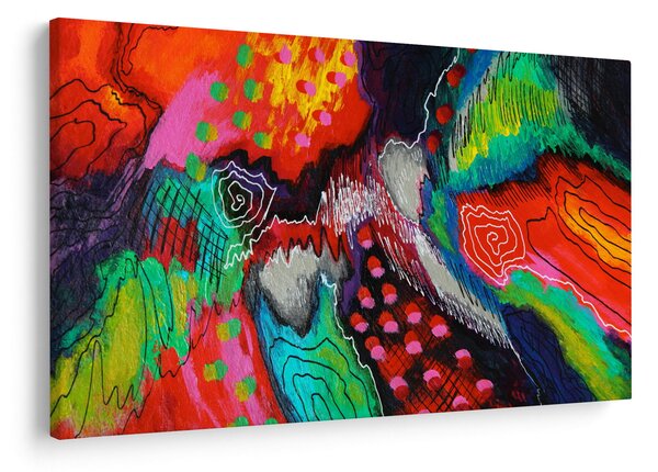 Absztrakt kép - színek (90x60 cm)