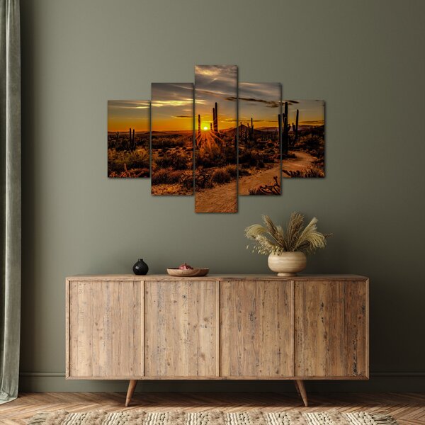 Kép - A nap vége az arizonai sivatagban (150x105 cm)