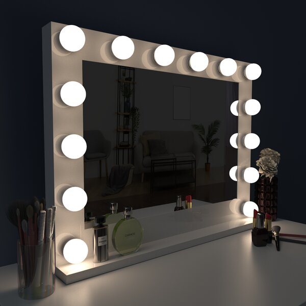 Hollywood tükör (HW-DC117-6) sminkes tükör hideg fehér 14x3W LED sminktükör