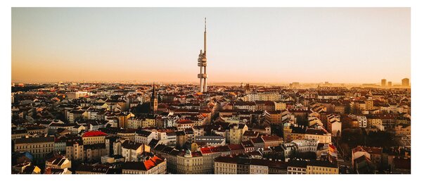 Naplemente Zizkov felett (120x50 cm)