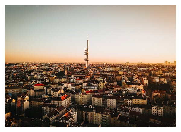 Naplemente Zizkov felett (70x50 cm)