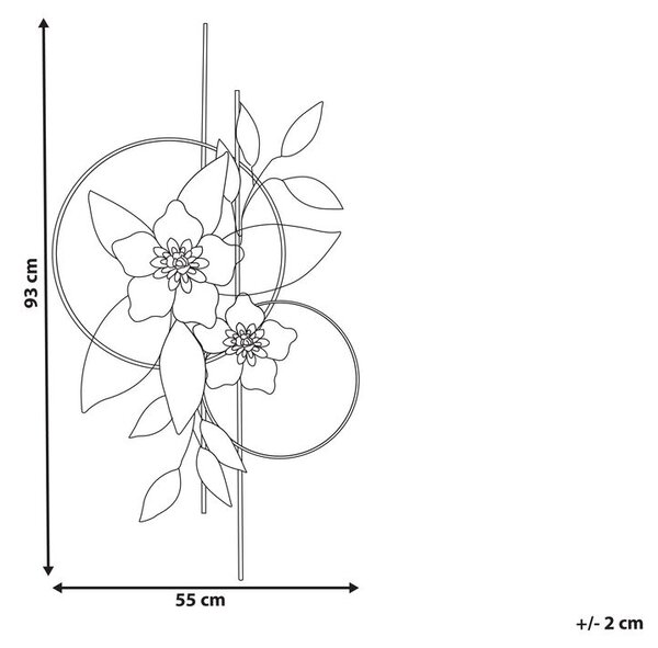 Fali Dekoráció Virág BERKELIUM 93 cm Fém Színes